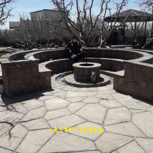 اجرای سنگ لاشه و نصب سنگ لاشه مالون برای محوطه باغ ویلا